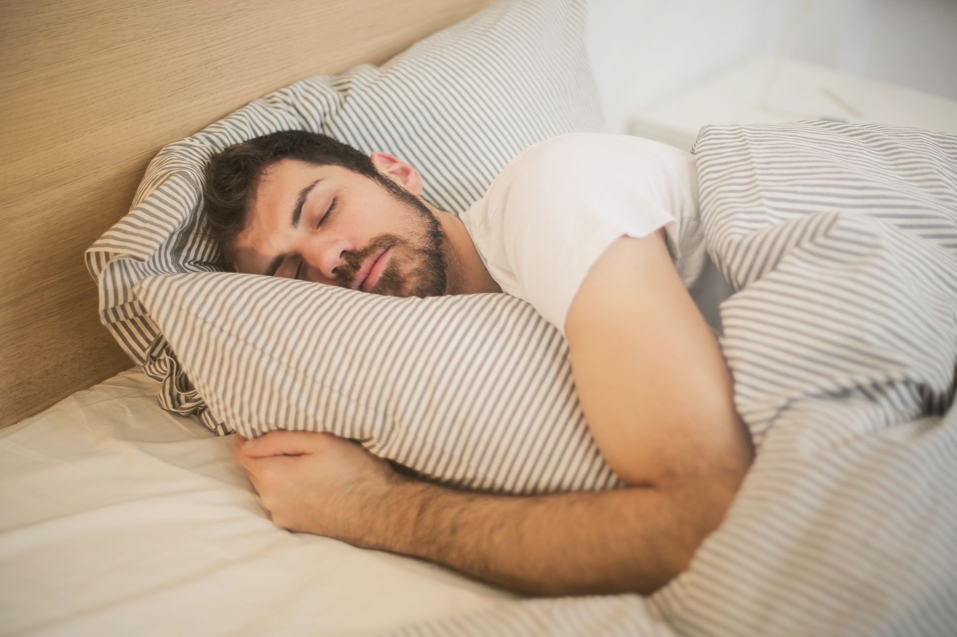 Comfortable mattress topper on a bed for back pain relief