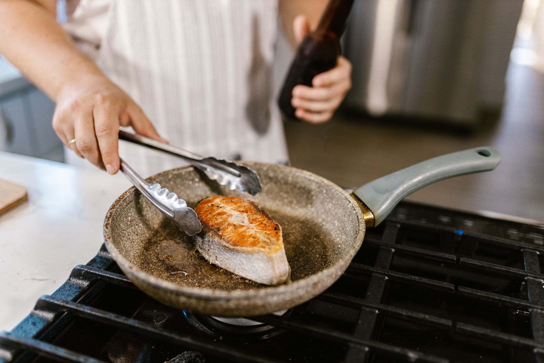 salmon cooking, perfect salmon, fish cooking, kitchen tip