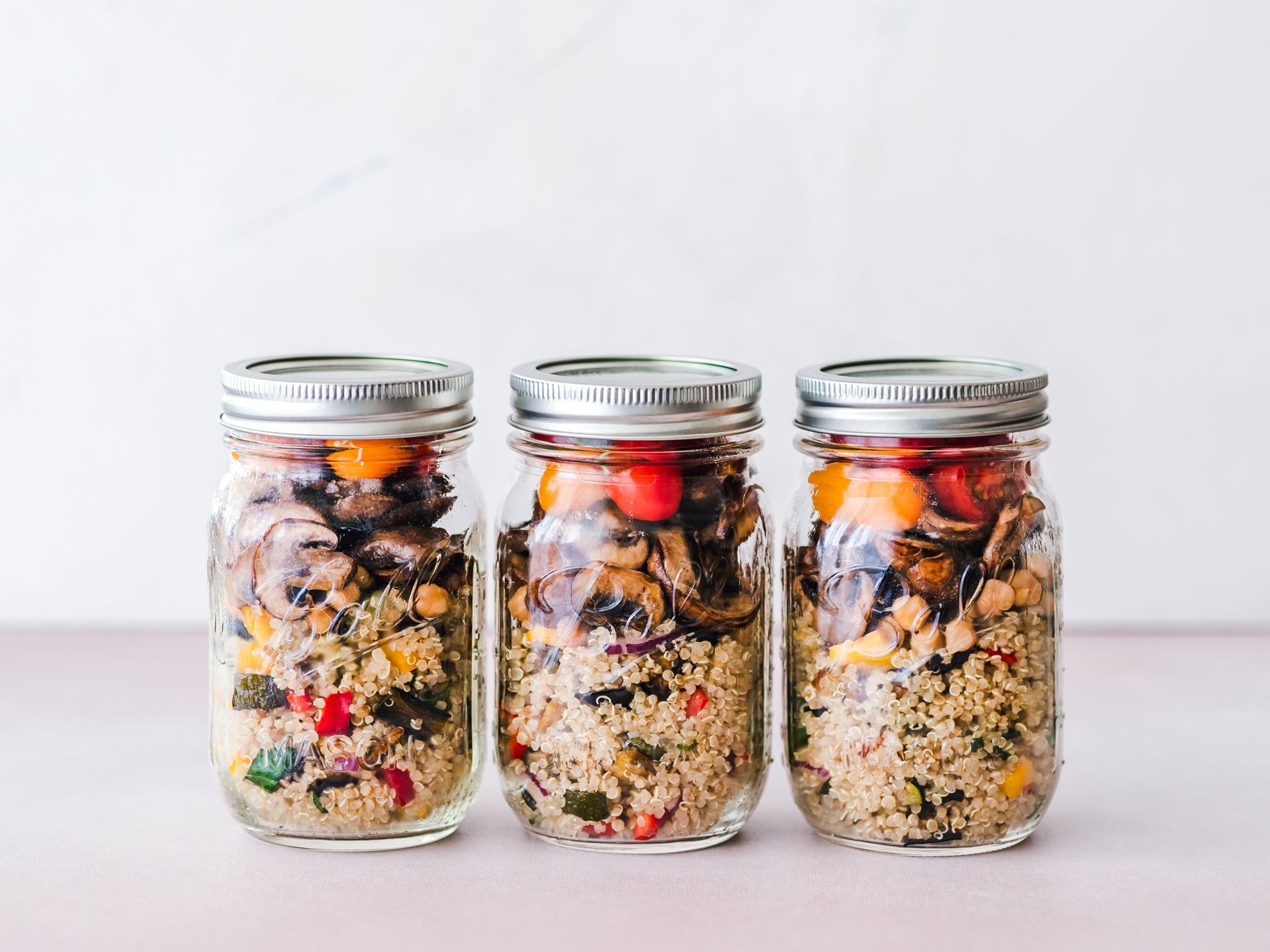 mason jar meals, jar salad, meal prep jar