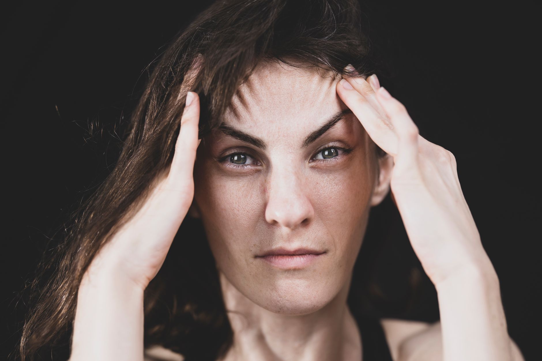 tension headache, temple massage, peppermint oil, neck release, no medication