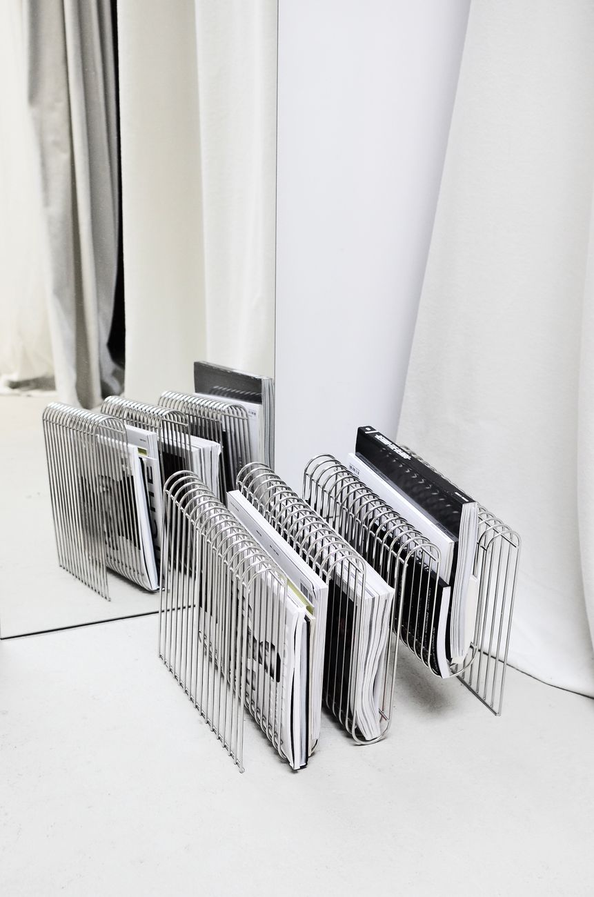 magazine holder, cabinet storage, kitchen hack, DIY organizer