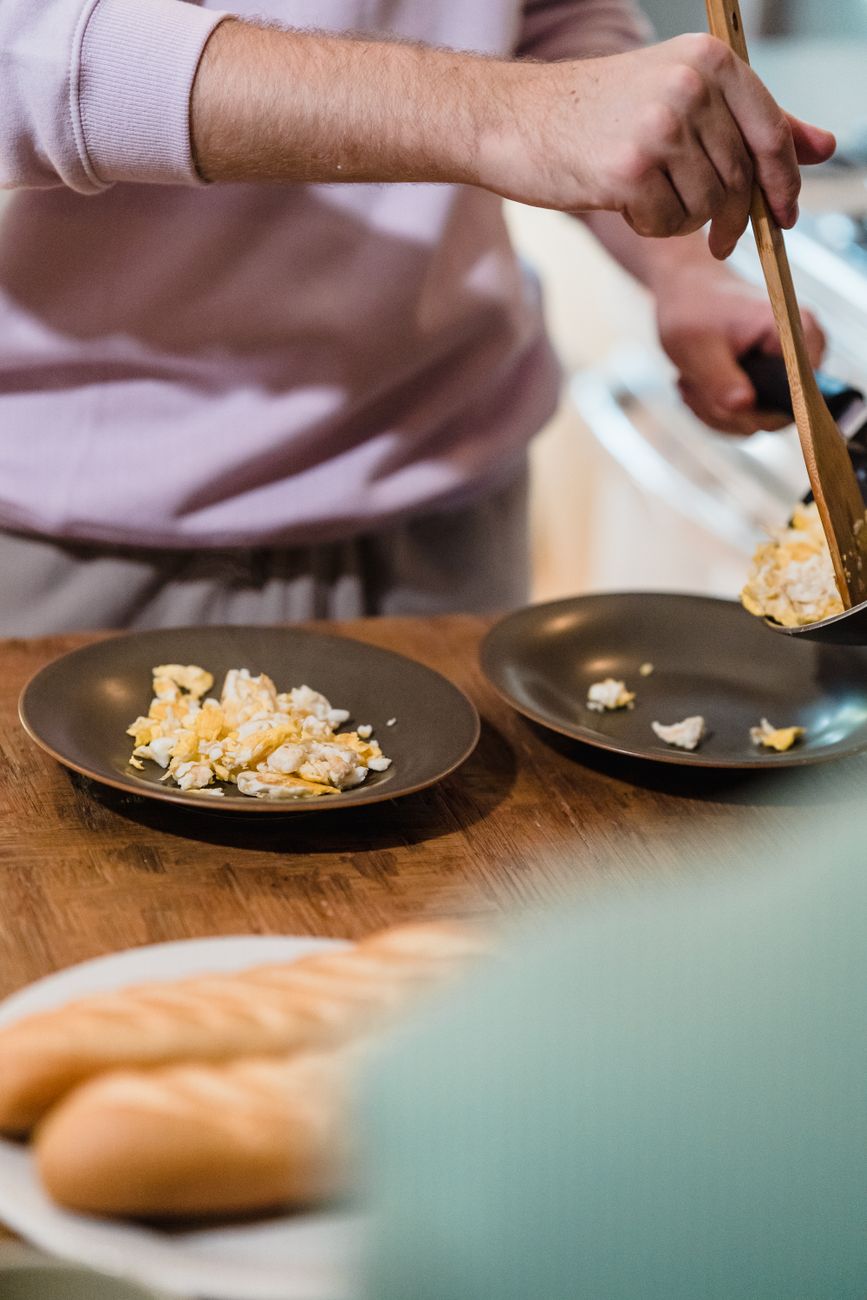 scrambled eggs, creamy, cooking tip, breakfast