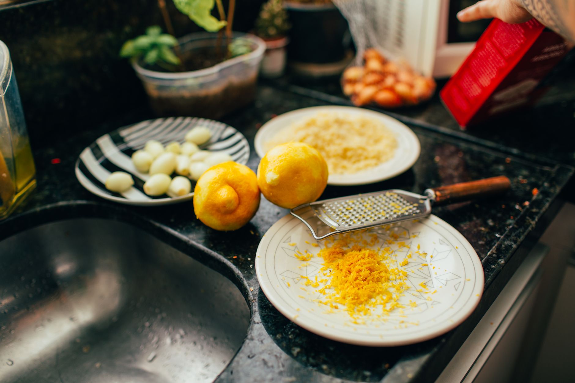 hard water spots, stainless steel sink, lemon cleaning, mineral deposits, kitchen sink