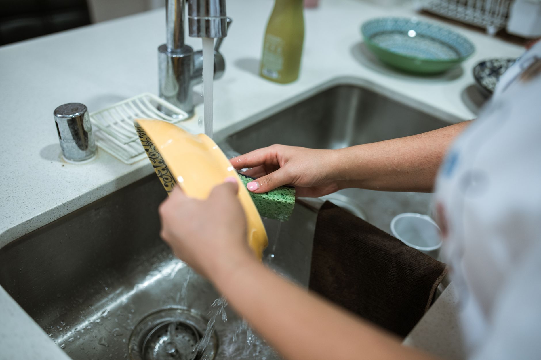 dish sponge, smell, microwave, disinfect, clean
