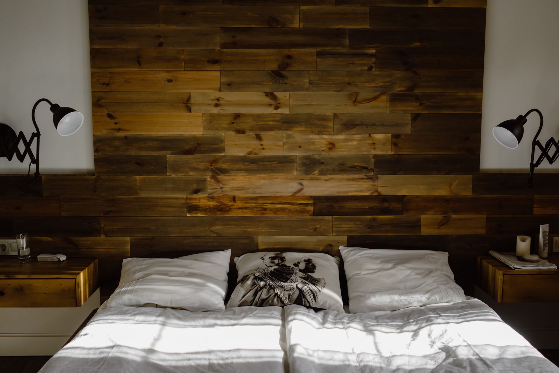 DIY headboard, bedroom project, plywood headboard, budget decor, home project