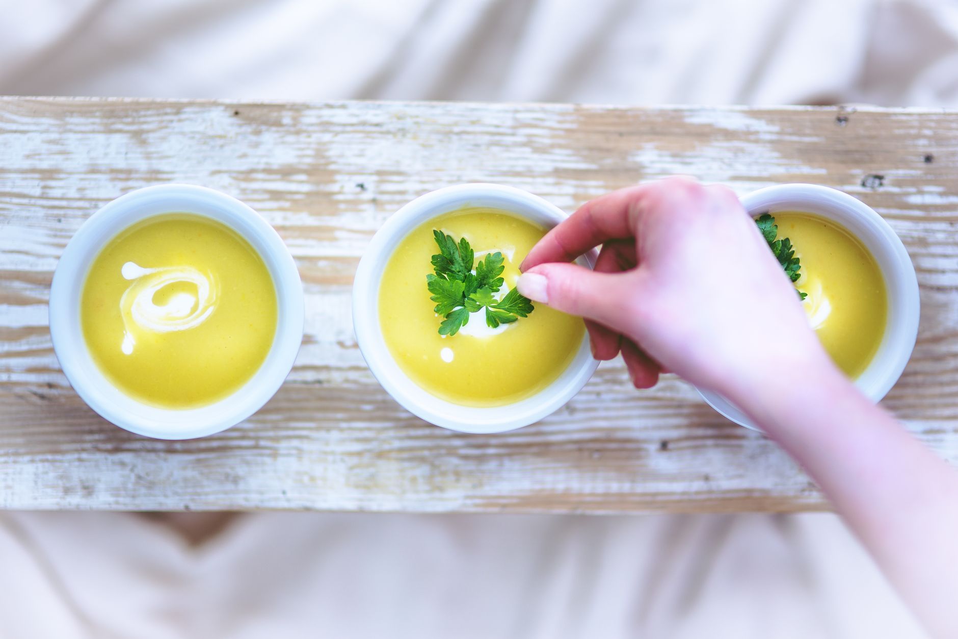 over salted soup fix, potato trick, add acid, dilute soup, rescue soup