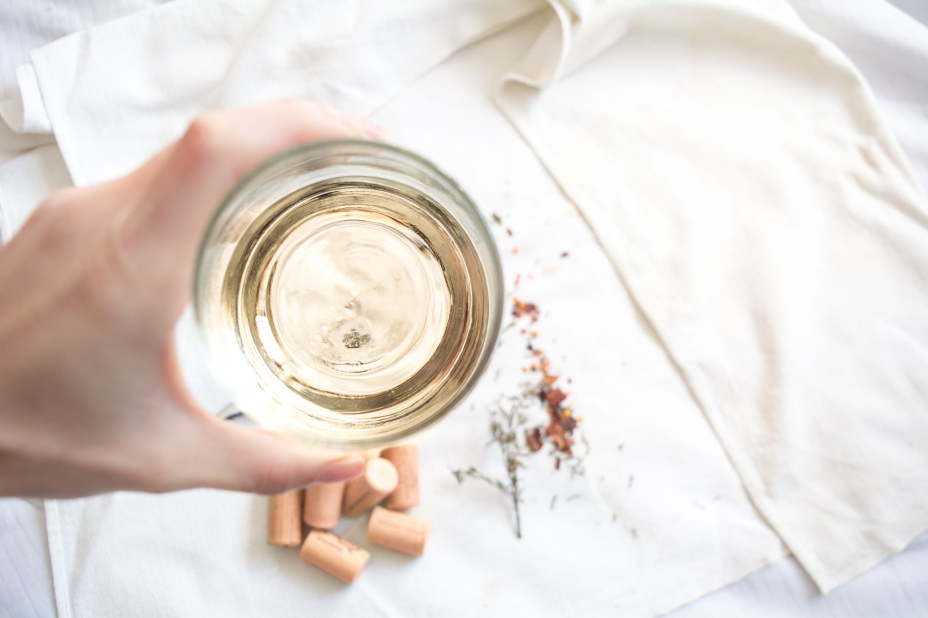 wine, coffee filter, cork, strain, kitchen fix