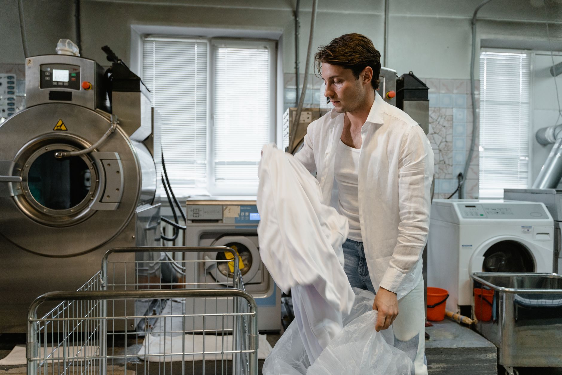 white clothes, summer laundry, sweat stains, clothing care, stain removal