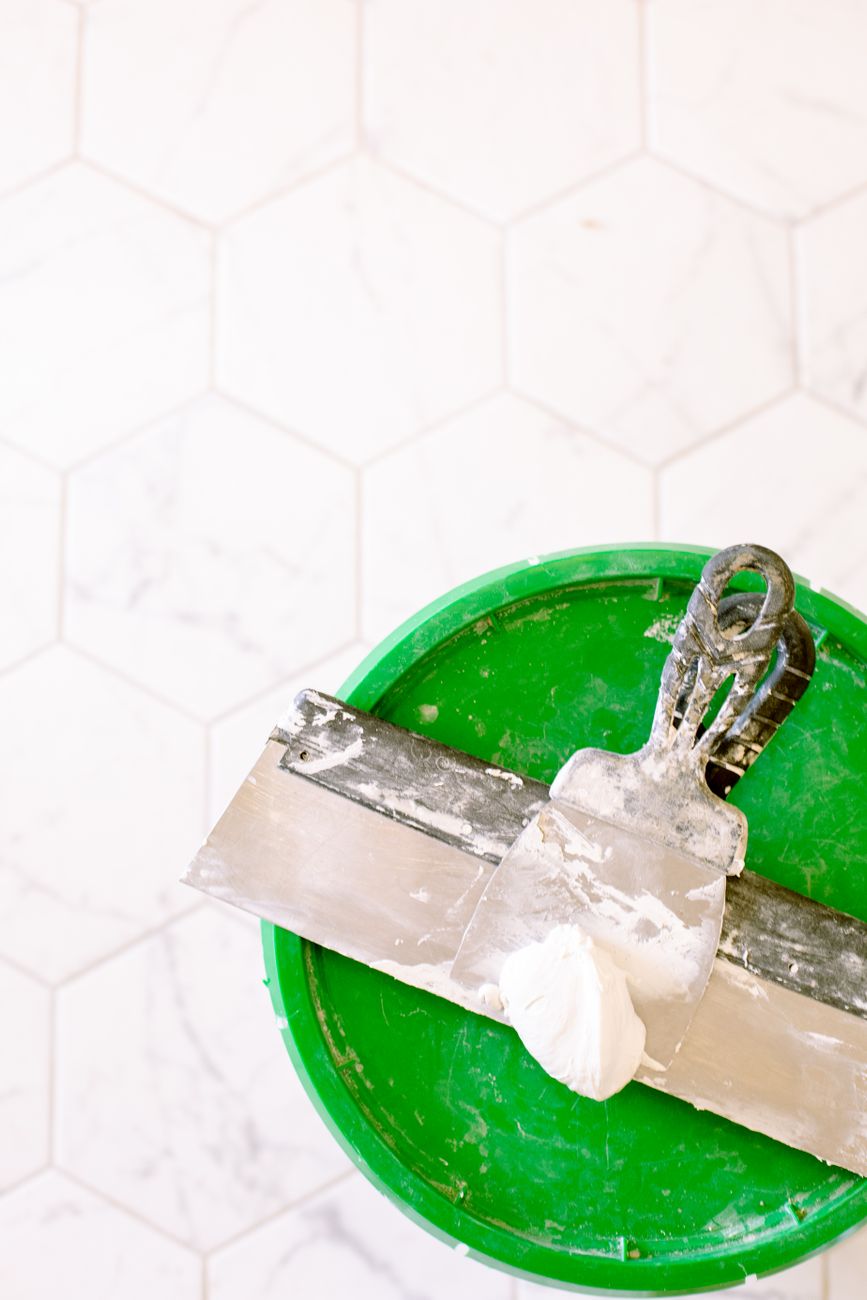 grout cleaner, baking soda paste, tile cleaning, bathroom grout, diy cleaner